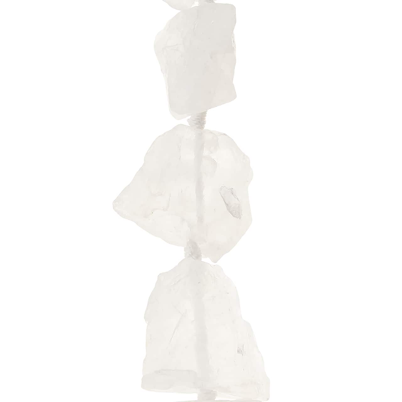 12 Pack: White Large Quartz Nugget Beads by Bead Landing™
